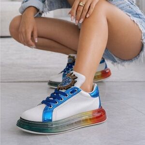 Leather sneakers / shoes, 8,5